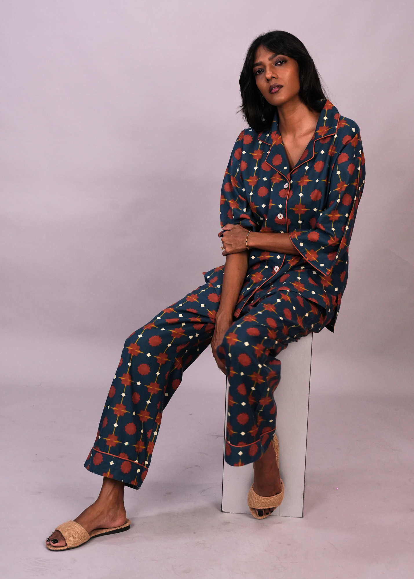 Sharan Boxy PJ Set - Marigold Nights