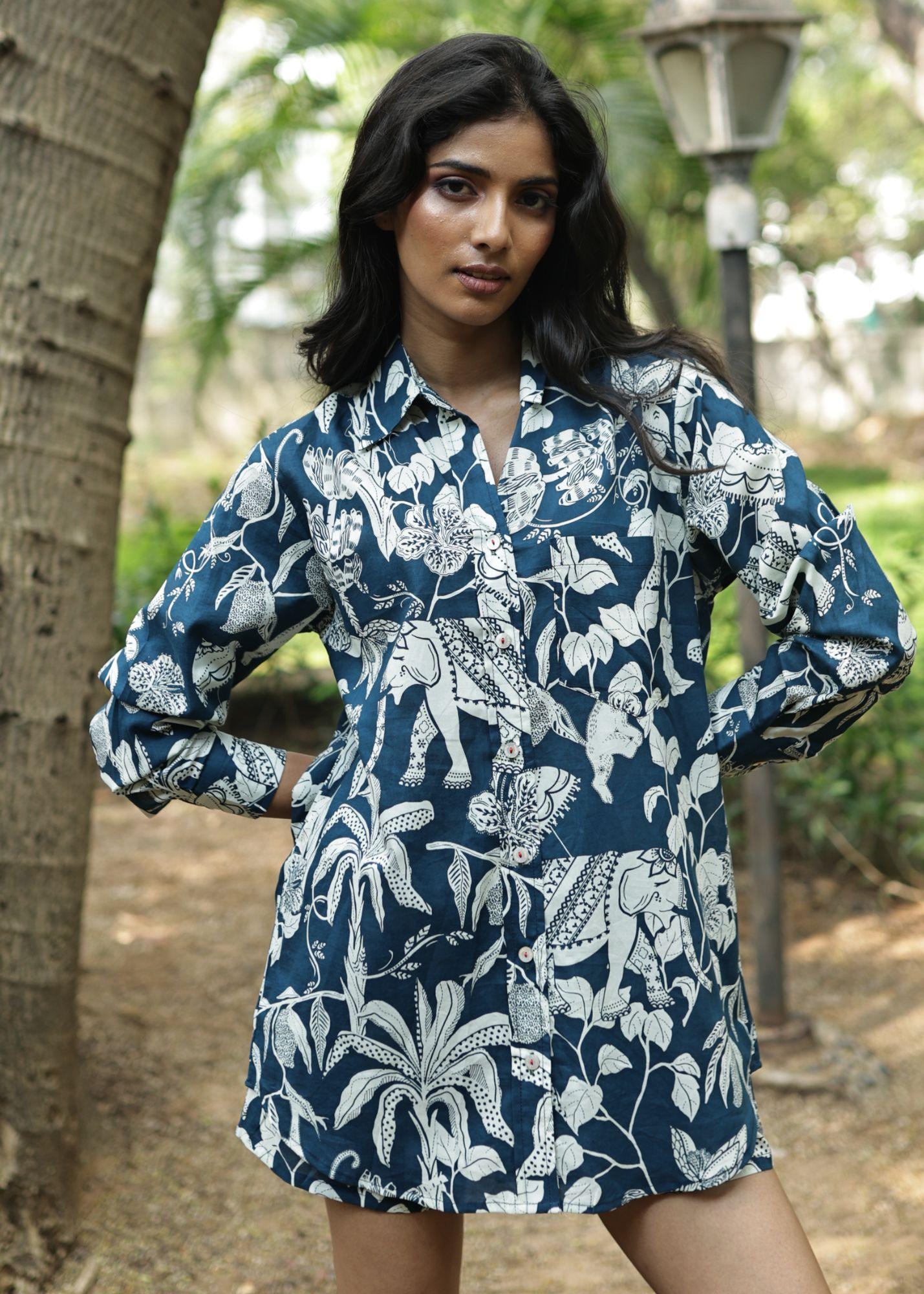 Girlfriend Shorts Set - Blue Jungle Boogie
