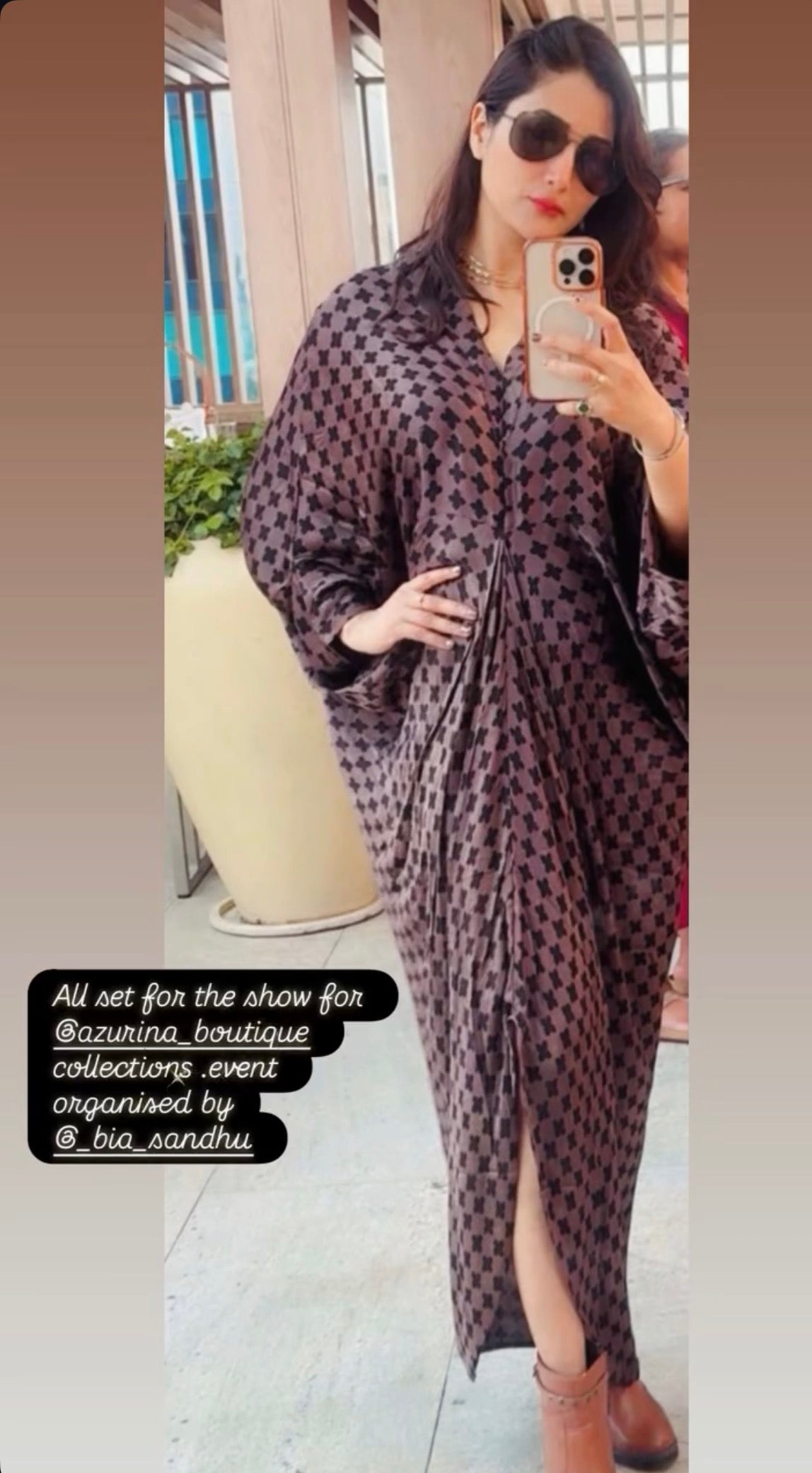 Chandri Kaftan  - Taupe Jalli