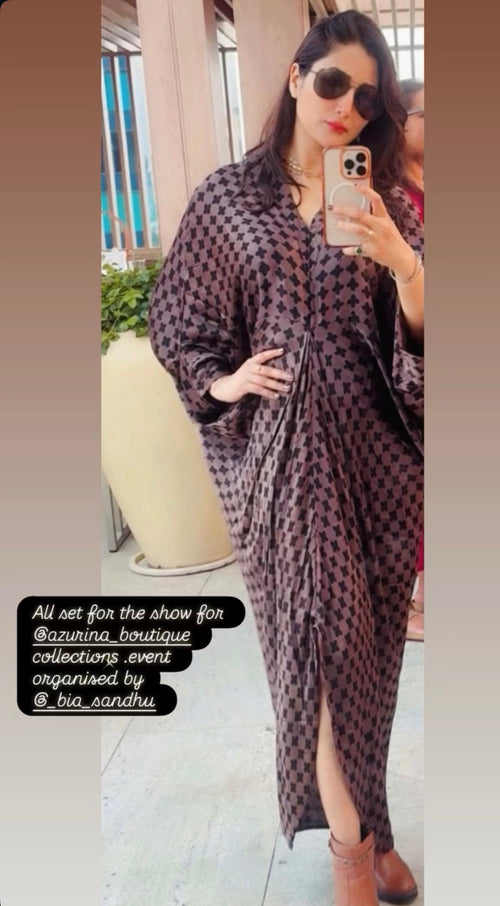 Chandri Kaftan  - Taupe Jalli