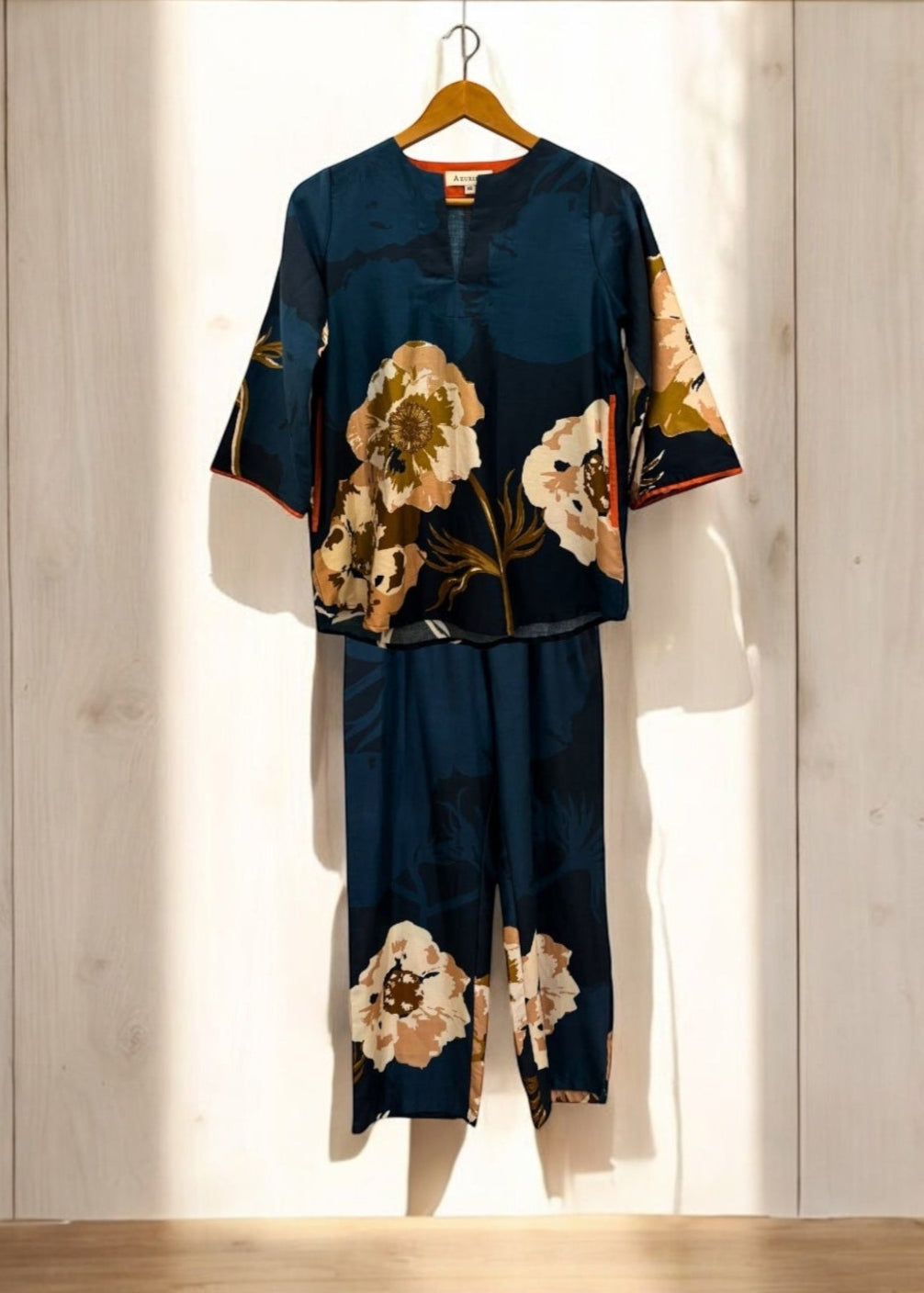 Radha Tunic Set - Moonlit Blooms